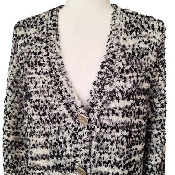 Marc New York Andrew Marc Fuzzy Knit Boho Dolman Sleeve Cardigan Sweater szL - Picture 2 of 11